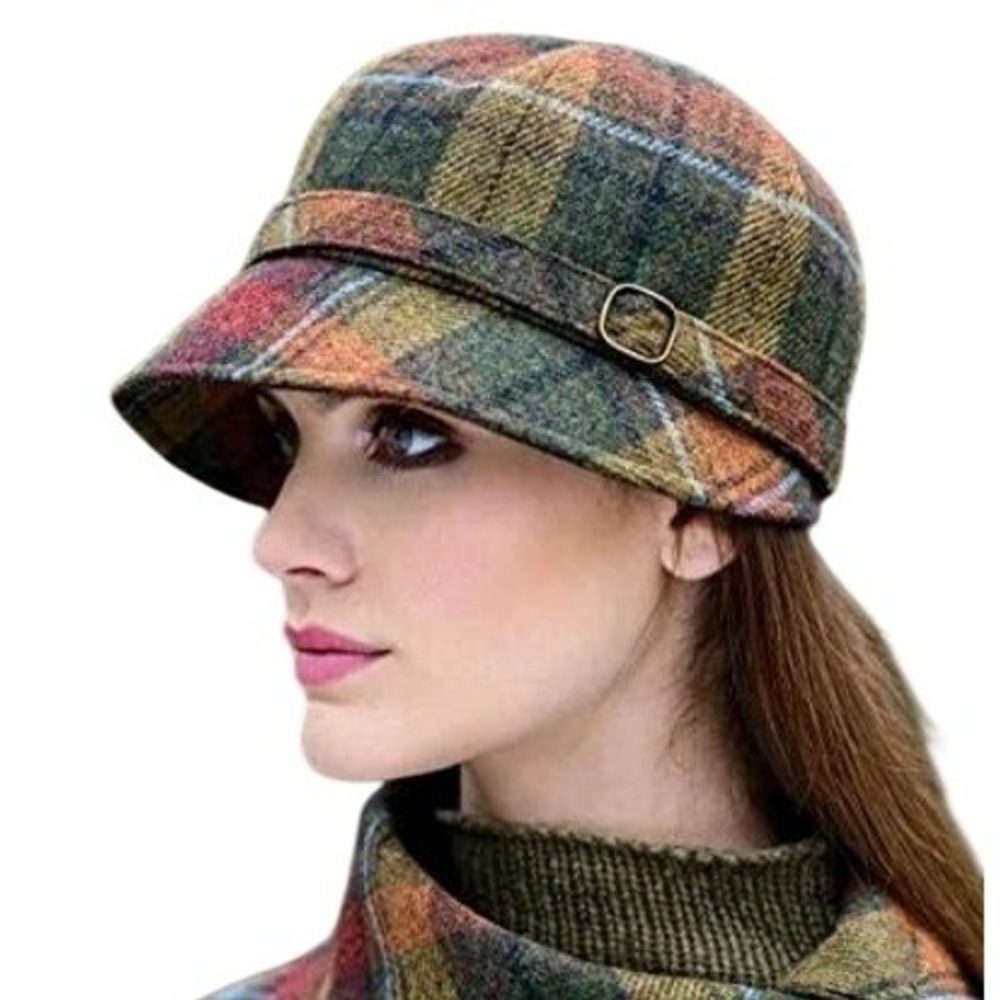 Vtg Mucros Weavers Women's One Size Flapper Hat Multi Wool Tweed Irish Made